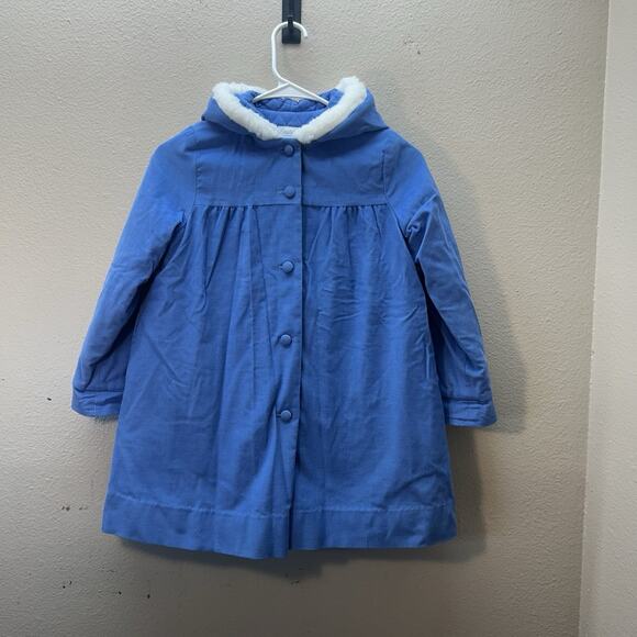 Vintage Girls 1960s Coat Button Jacket Swing Pea Fischel Johnston Size 5-6 - Picture 1 of 4